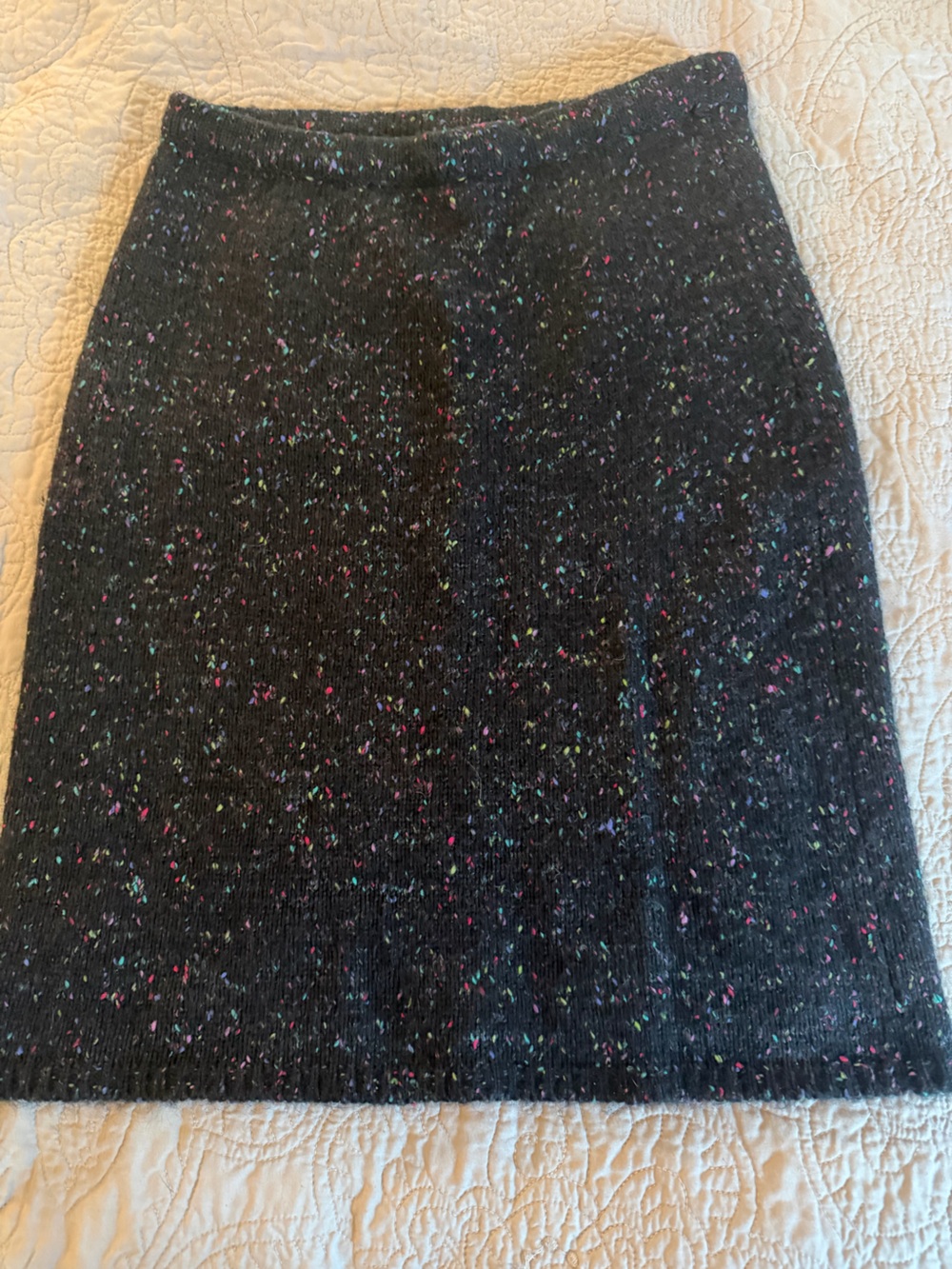 Esprit 90’s Black multicolor Speckled Knit Skirt